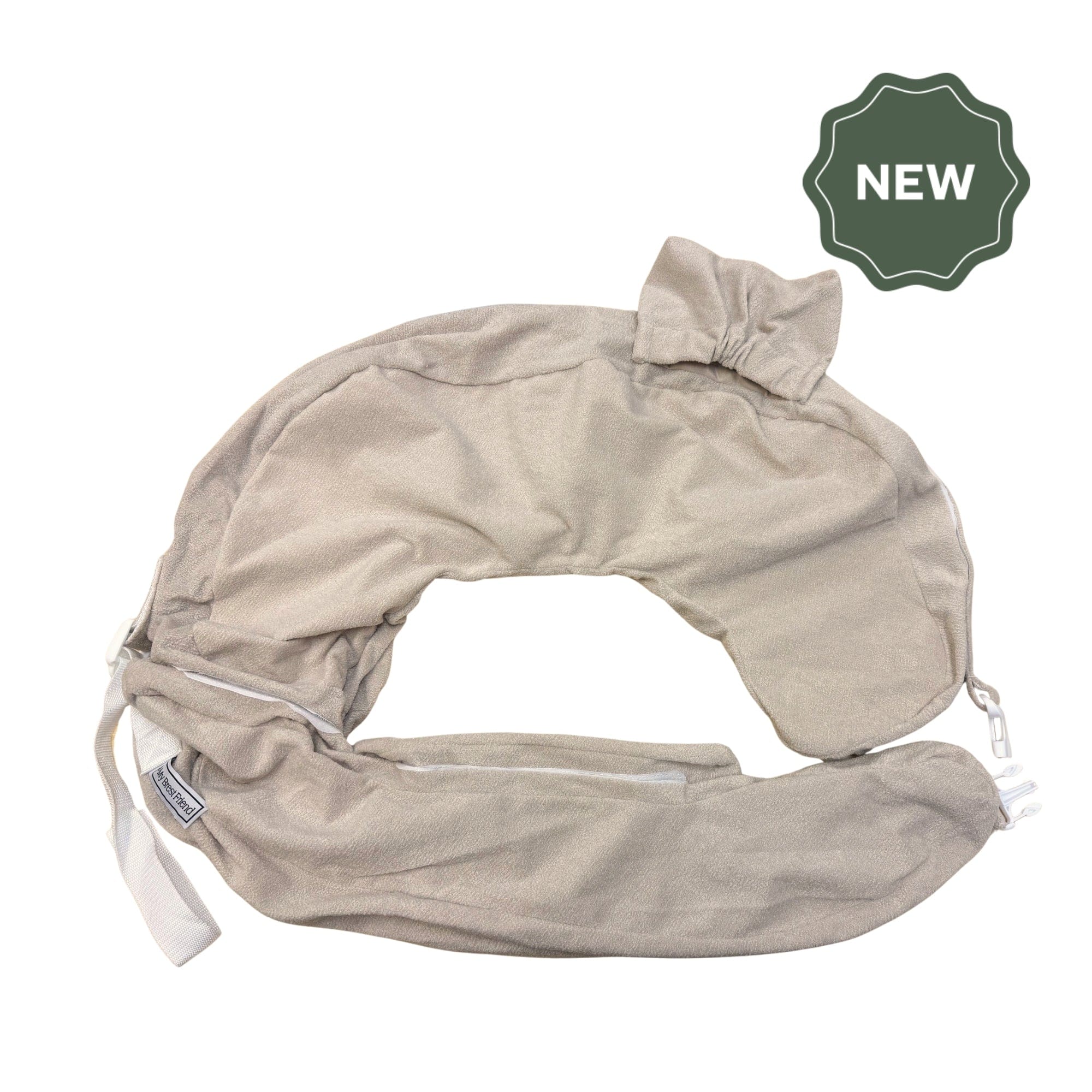 New & Improved Twin & Plus Nursing Pillow Slipcover with Integrated Waterproof Liner