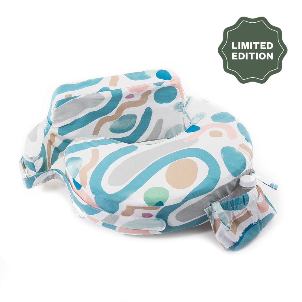 Super Deluxe Designer Nursing Pillow with 100% Organic Cotton Cover