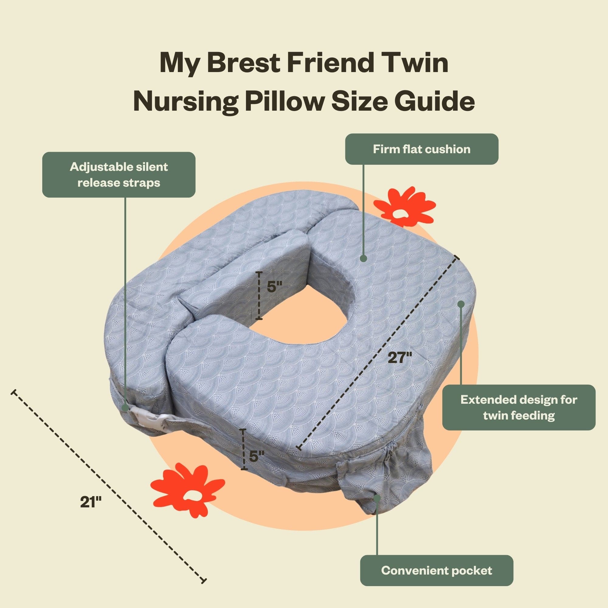 Twin Nursing Pillow