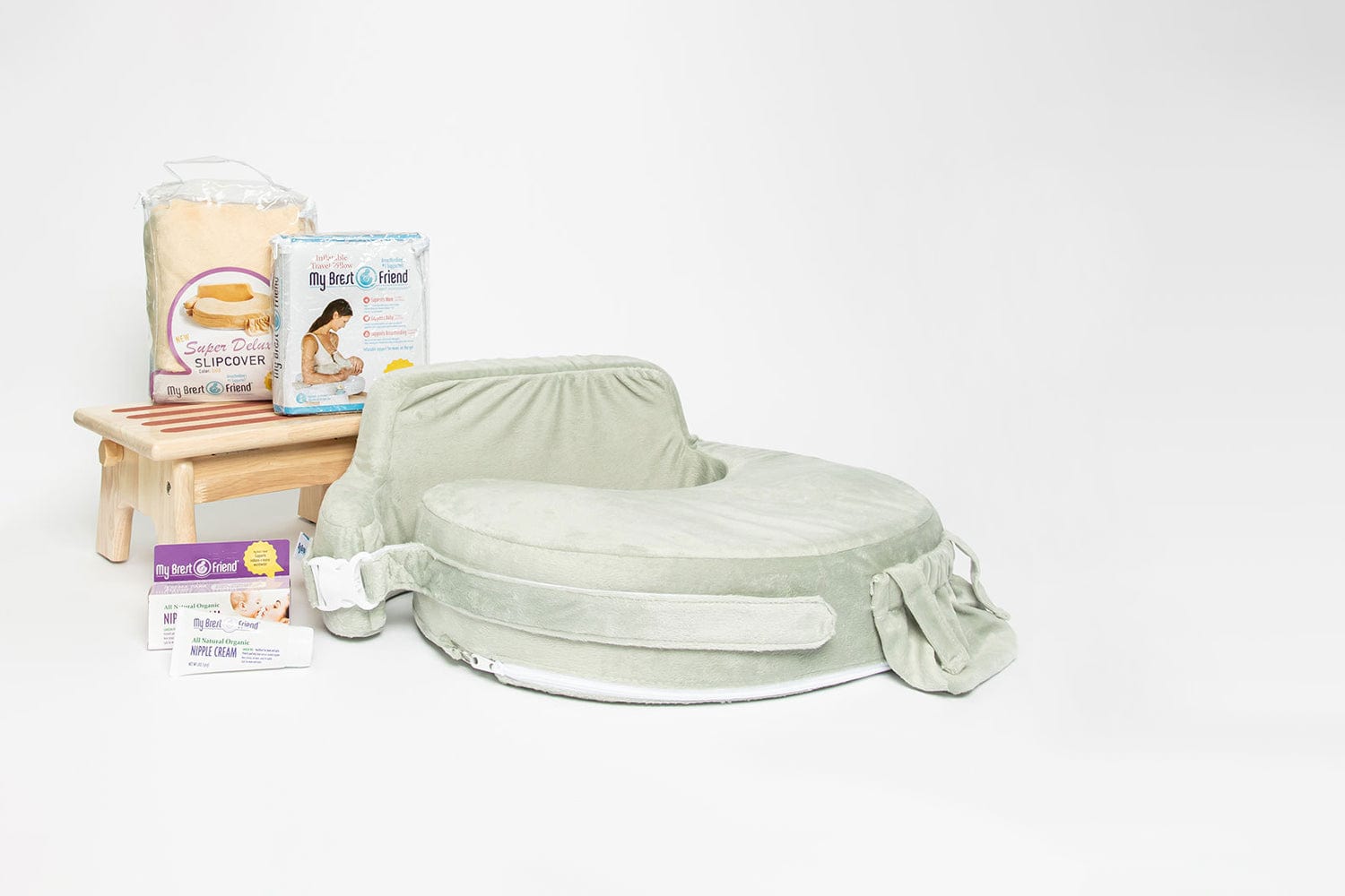 My Brest Friend Nursing Pillow - Deluxe - Enhanced Comfort w/ Slipcover -  Ergonomic Breastfeeding Pillow For Ultimate Support For Mom & Baby 